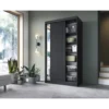 Szafa przesuwna PRESCCO II z lustrem 120 cm czarny*ELTAP New