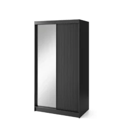 Szafa przesuwna PRESCCO II z lustrem 120 cm czarny*ELTAP New