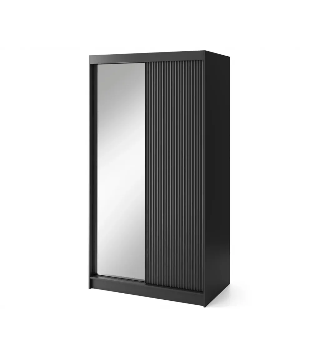 Szafa przesuwna PRESCCO II z lustrem 120 cm czarny*ELTAP New