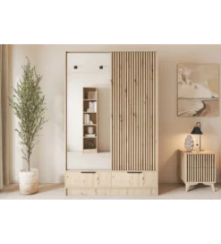 Szafa przesuwna VOODI II 120 cm z lustrem kolor dąb artisan*ELTAP New