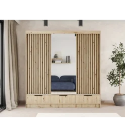 Szafa przesuwna VOODI III 180 cm kolor dąb artisan*ELTAP Online