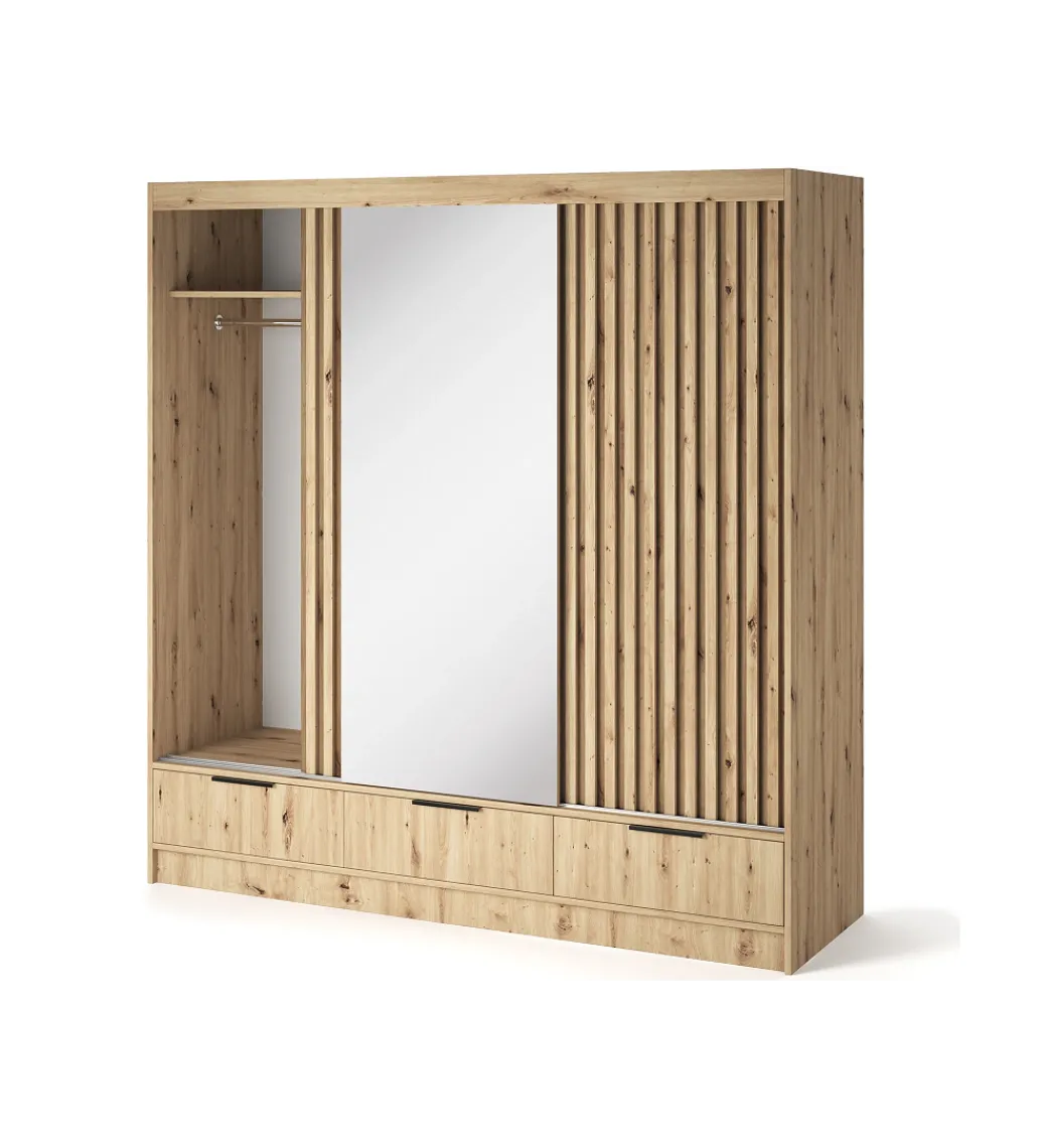 Szafa przesuwna VOODI III 180 cm kolor dąb artisan*ELTAP Online