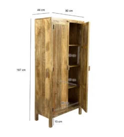 Szafa WOHNLING 187 cm drewno mango*WOHNLING, GERMANY Discount