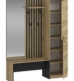 Szafa ZARIS 198 cm naturalna czarna*Halmar Clearance