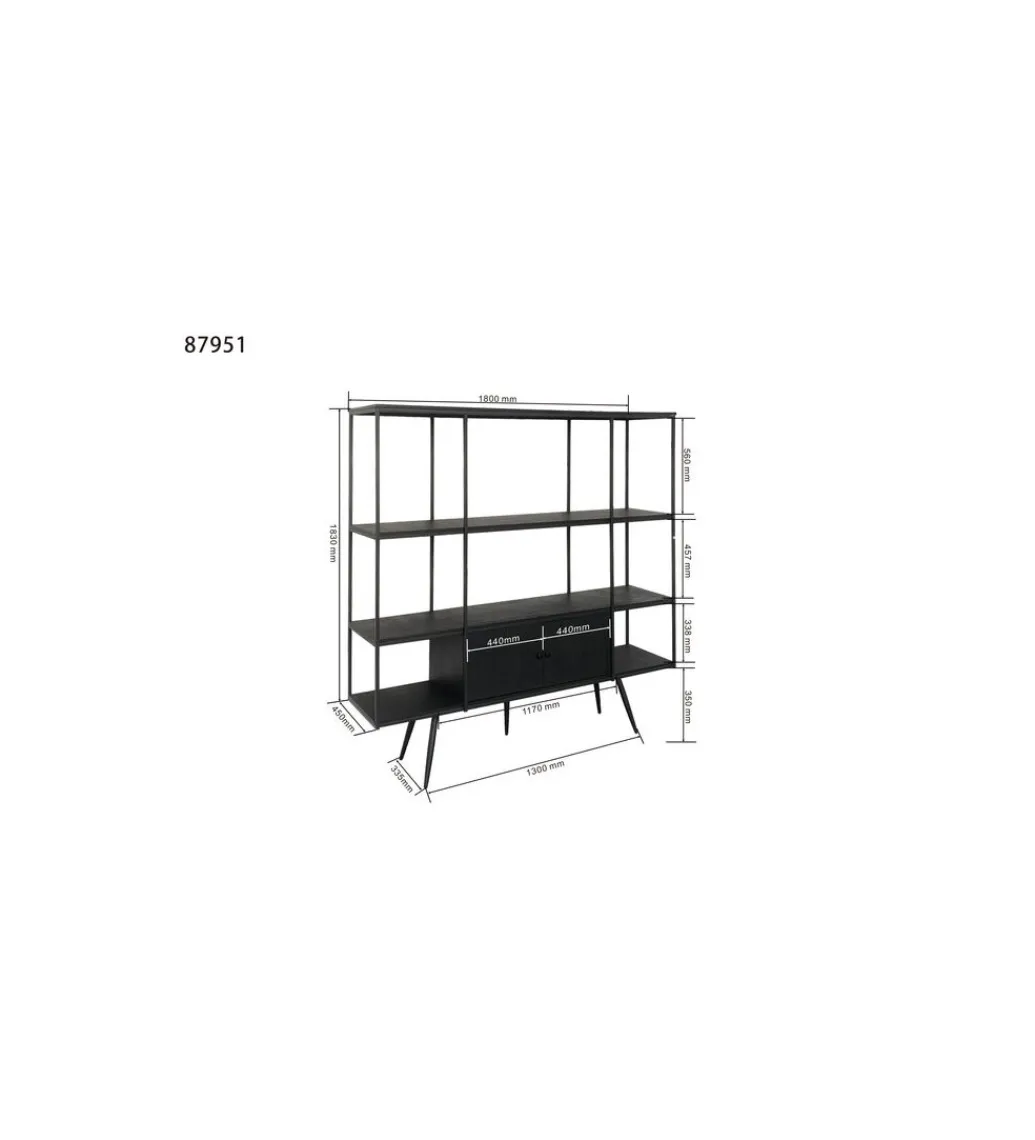 Szafka COSSY SIXTIES 180 x 183 cm czarna*KARE Sale
