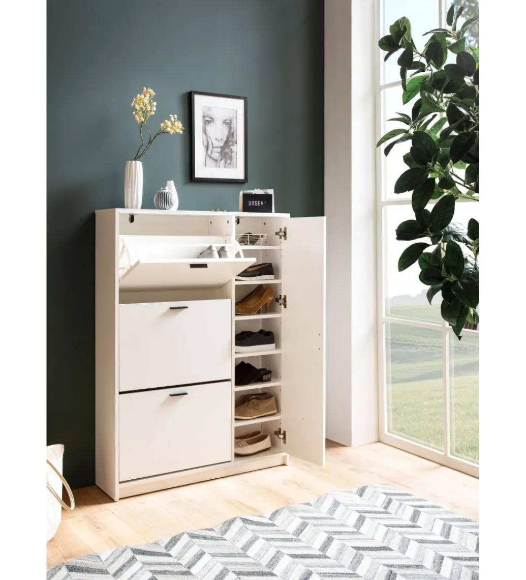 Szafka na buty FLURE II 90 cm biała*WOHNLING, GERMANY Clearance