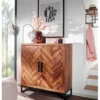 Szafka na buty HERNARES 100 cm drewno sheesham*WOHNLING, GERMANY Outlet