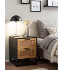 Szafka nocna Ambert 45 cm czarna*WOHNLING, GERMANY Best