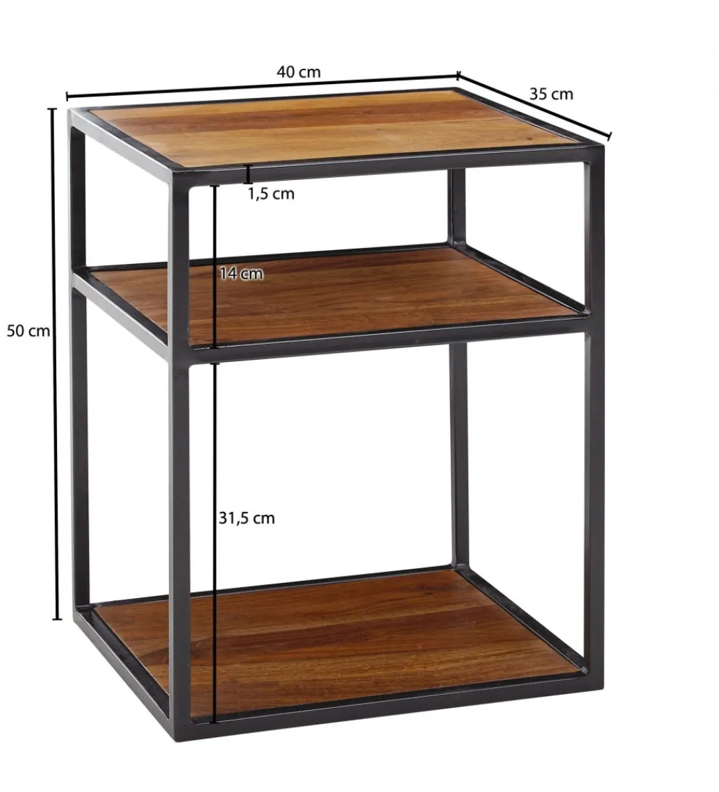 Szafka nocna BASTIA 40 cm drewno sheesham*WOHNLING, GERMANY Best
