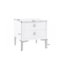 Szafka nocna Cosmo 45 cm biała*Invicta Interior Best