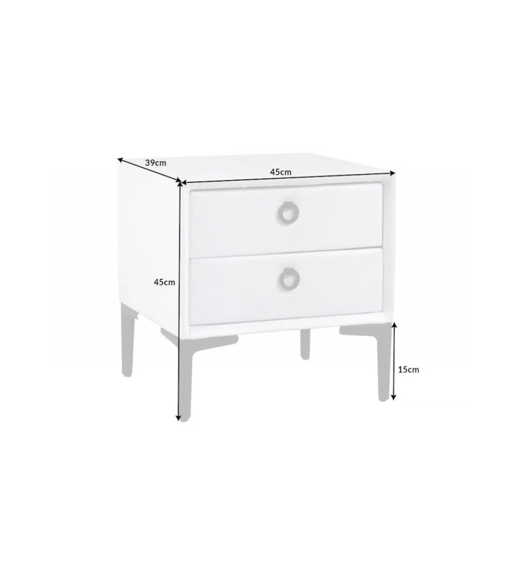 Szafka nocna Cosmo 45 cm biała*Invicta Interior Best