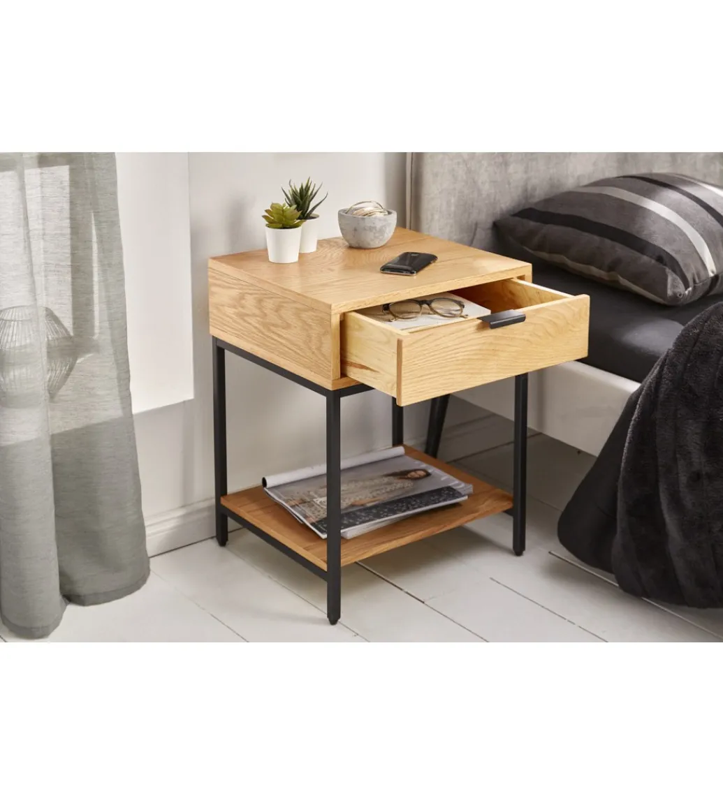 Szafka nocna Elements 40 cm w kolorze dębowym*Invicta Interior - przedsprzedaż Sale