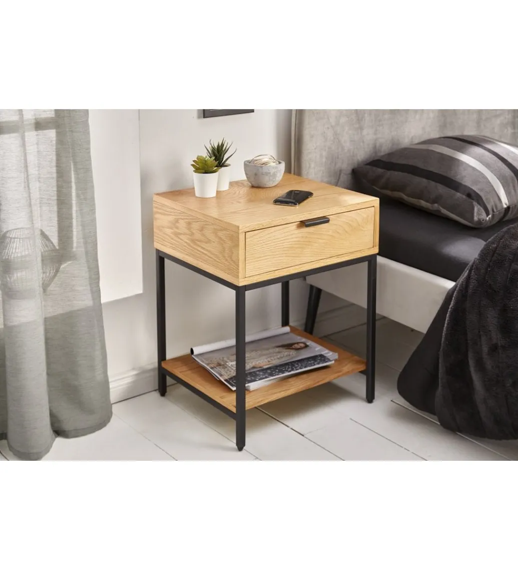 Szafka nocna Elements 40 cm w kolorze dębowym*Invicta Interior - przedsprzedaż Sale