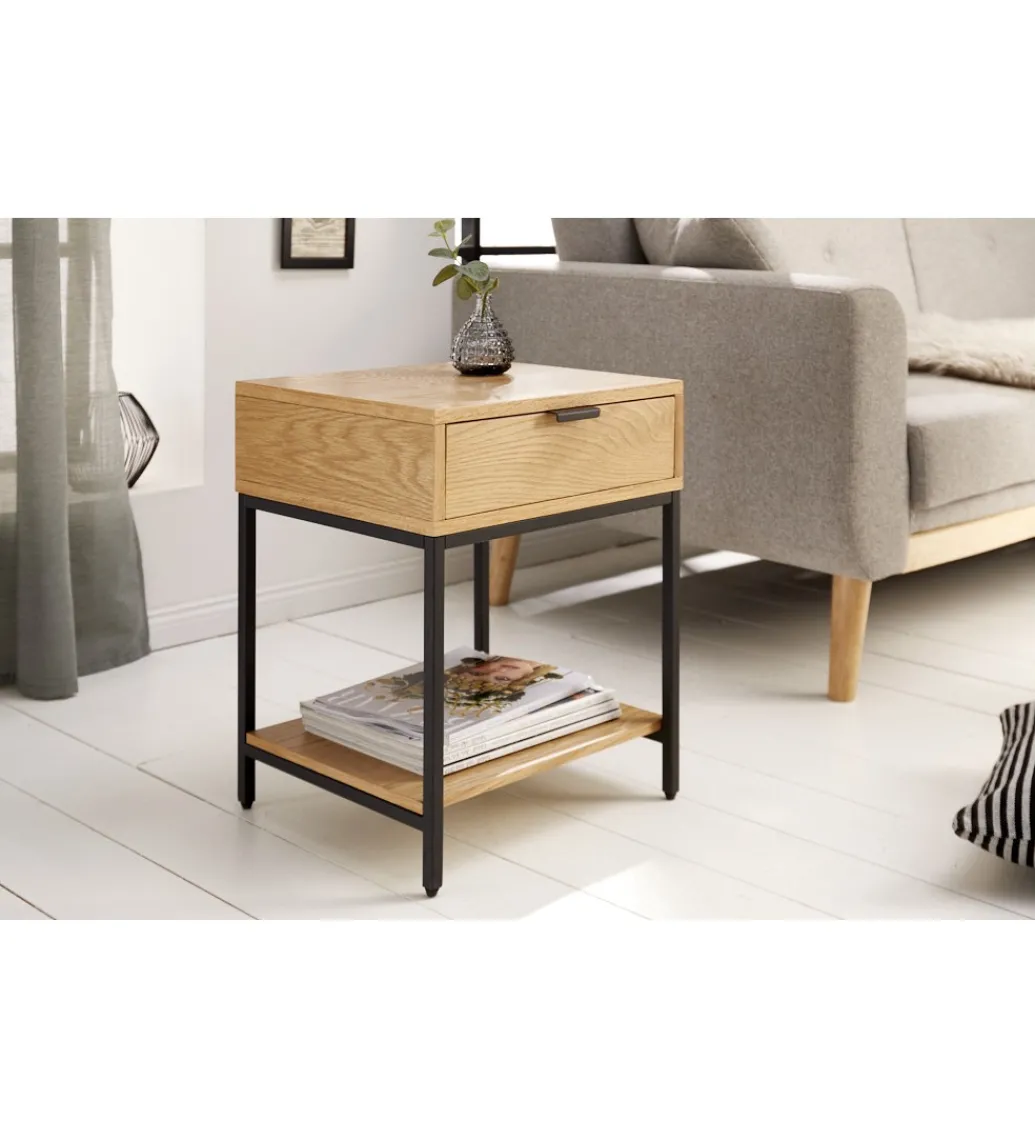 Szafka nocna Elements 40 cm w kolorze dębowym*Invicta Interior - przedsprzedaż Sale