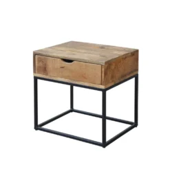 Szafka nocna Iron Craft drewno mango*Invicta Interior - przedsprzedaż Online
