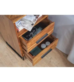 Szafka nocna LORENTE 40 cm drewno sheesham*WOHNLING, GERMANY Outlet