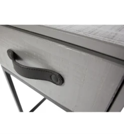 Szafka nocna MORRIS 52 cm drewno sosny szara*WOOOD Clearance