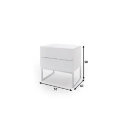Szafka nocna NOLA 50 cm biała*MCA Outlet