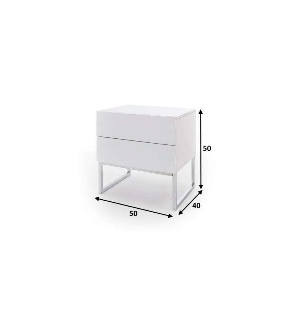 Szafka nocna NOLA 50 cm biała*MCA Outlet