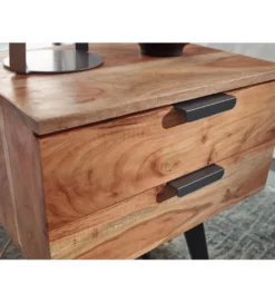 Szafka nocna PRIETO 47 cm drewno akacja*WOHNLING, GERMANY