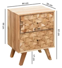 Szafka nocna REWA 44 cm drewno akacja*WOHNLING, GERMANY