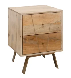 Szafka nocna SIKAR 40 cm drewno mango*WOHNLING, GERMANY Outlet