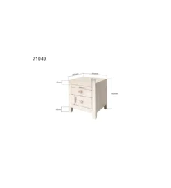 Szafka nocna TRAVERTINO 50 x 49 cm*KARE Outlet