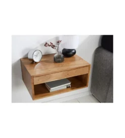 Szafka nocna wisząca EUFRAT Amazonas 50 cm drewno akacja*Invicta Interior Hot