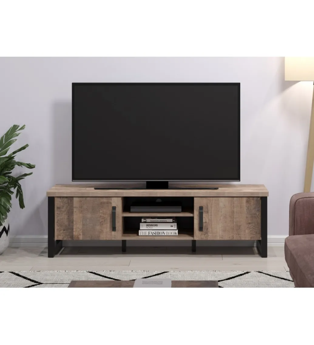 Szafka pod TV EMILE 166 cm w optyce dąb tytoniowo-brązowy*MCA New