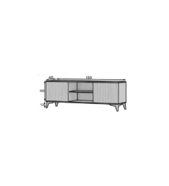 Szafka RTV ENTSIAN 150 cm w optyce dąb artisan*ELTAP Online