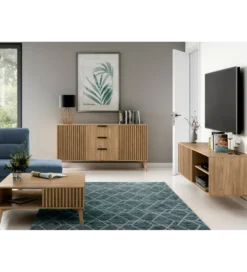 Szafka RTV wisząca ENTSIAN 150 cm w optyce dąb artisan*ELTAP
