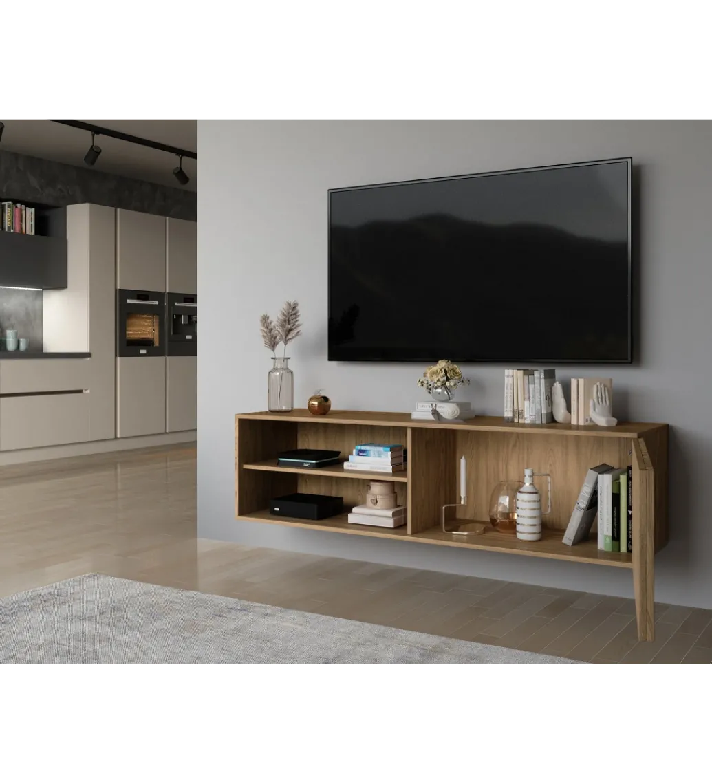 Szafka RTV wisząca ENTSIAN 150 cm w optyce dąb artisan*ELTAP