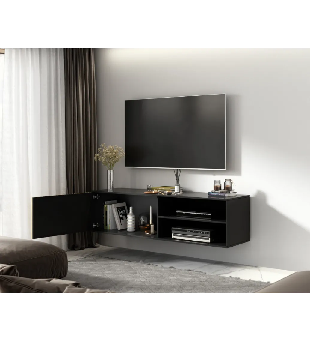 Szafka RTV wisząca MEORATI 150 cm w optyce dąb artisan*ELTAP Clearance