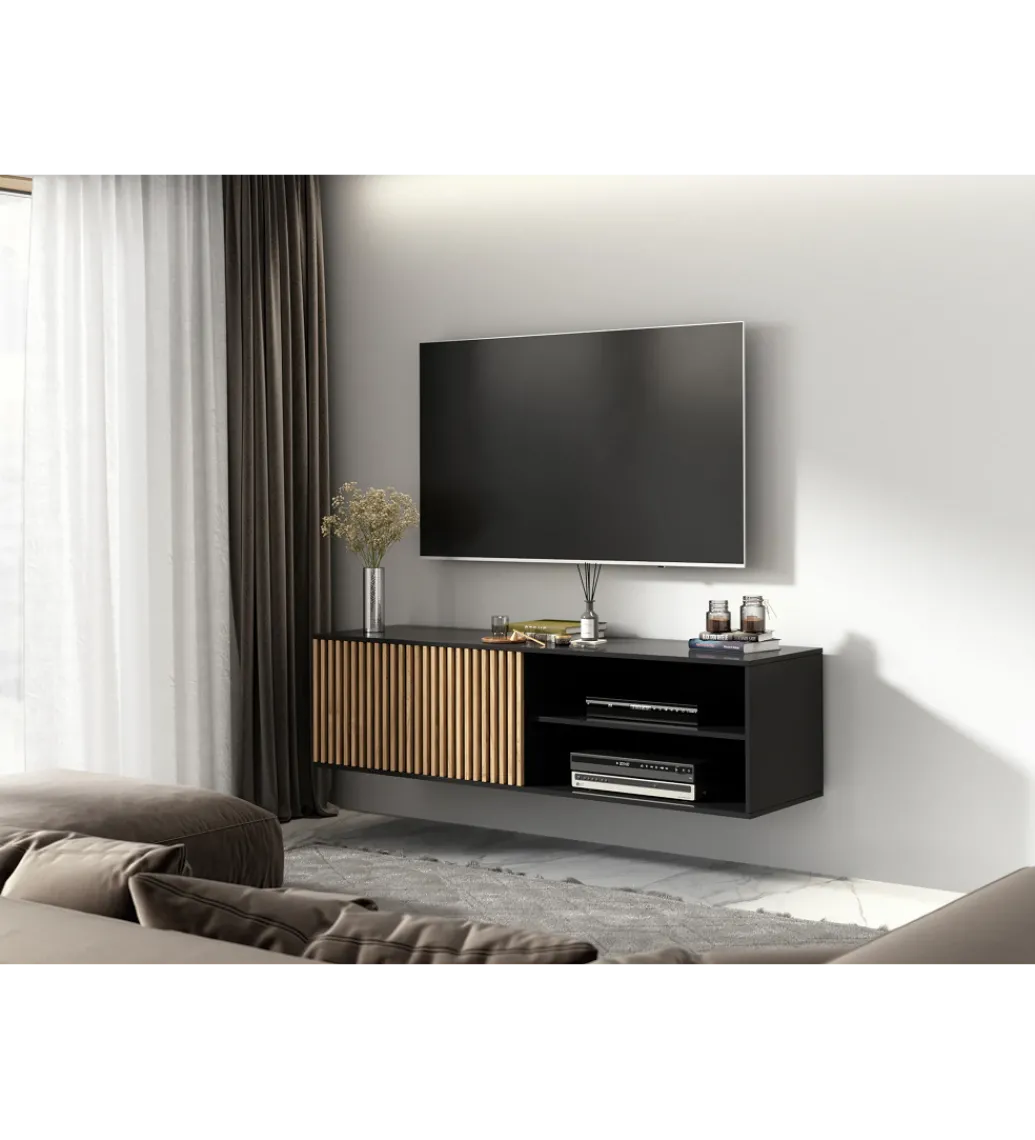 Szafka RTV wisząca MEORATI 150 cm w optyce dąb artisan*ELTAP Clearance