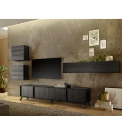 Szafka wisząca CITY 138 cm czarna*MCA Linia Włoska