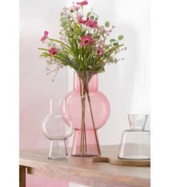 Sztuczne kwiaty MIX ARTIFICIAL różowe*J-Line Hot