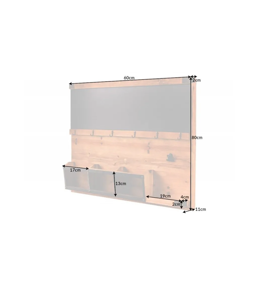 Tablica ścienna RETAGIO 80 cm drewno jodła*Invicta Interior Outlet