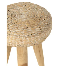 Taboret WATER drewno teak naturalny biały*J-Line Discount