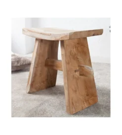 Taboret Zen 40 cm z naturalnego drewna*Invicta Interior Best