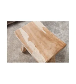 Taboret Zen 40 cm z naturalnego drewna*Invicta Interior Best