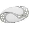 Taca CENTERPLANCE 30 cm srebrnobiała*Exclusivas Best