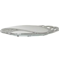 Taca CENTERPLANCE 30 cm srebrnobiała*Exclusivas Best