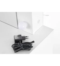 Toaletka HOLLYWOOD 94 cm biała z oświetleniem LED*Halmar