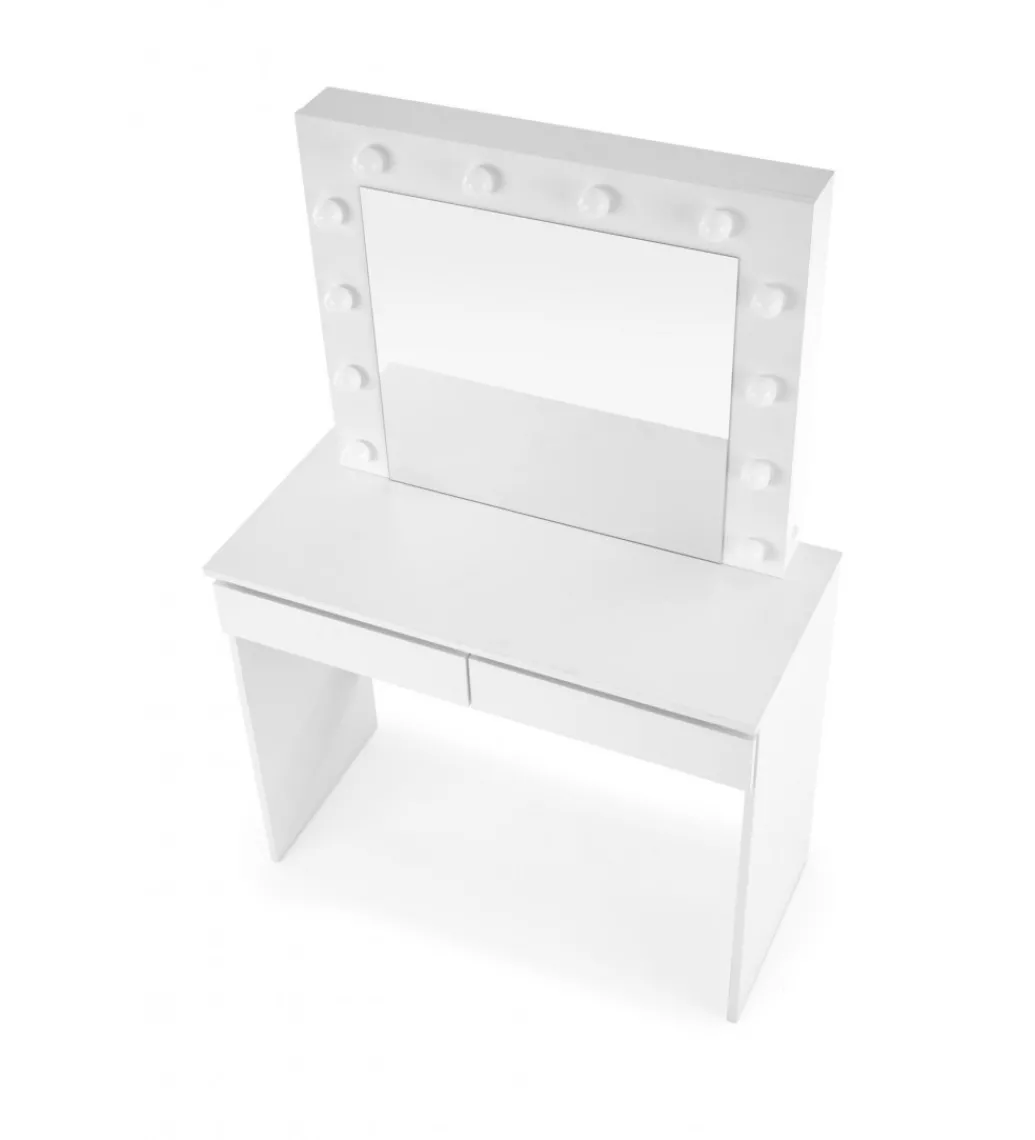 Toaletka HOLLYWOOD 94 cm biała z oświetleniem LED*Halmar