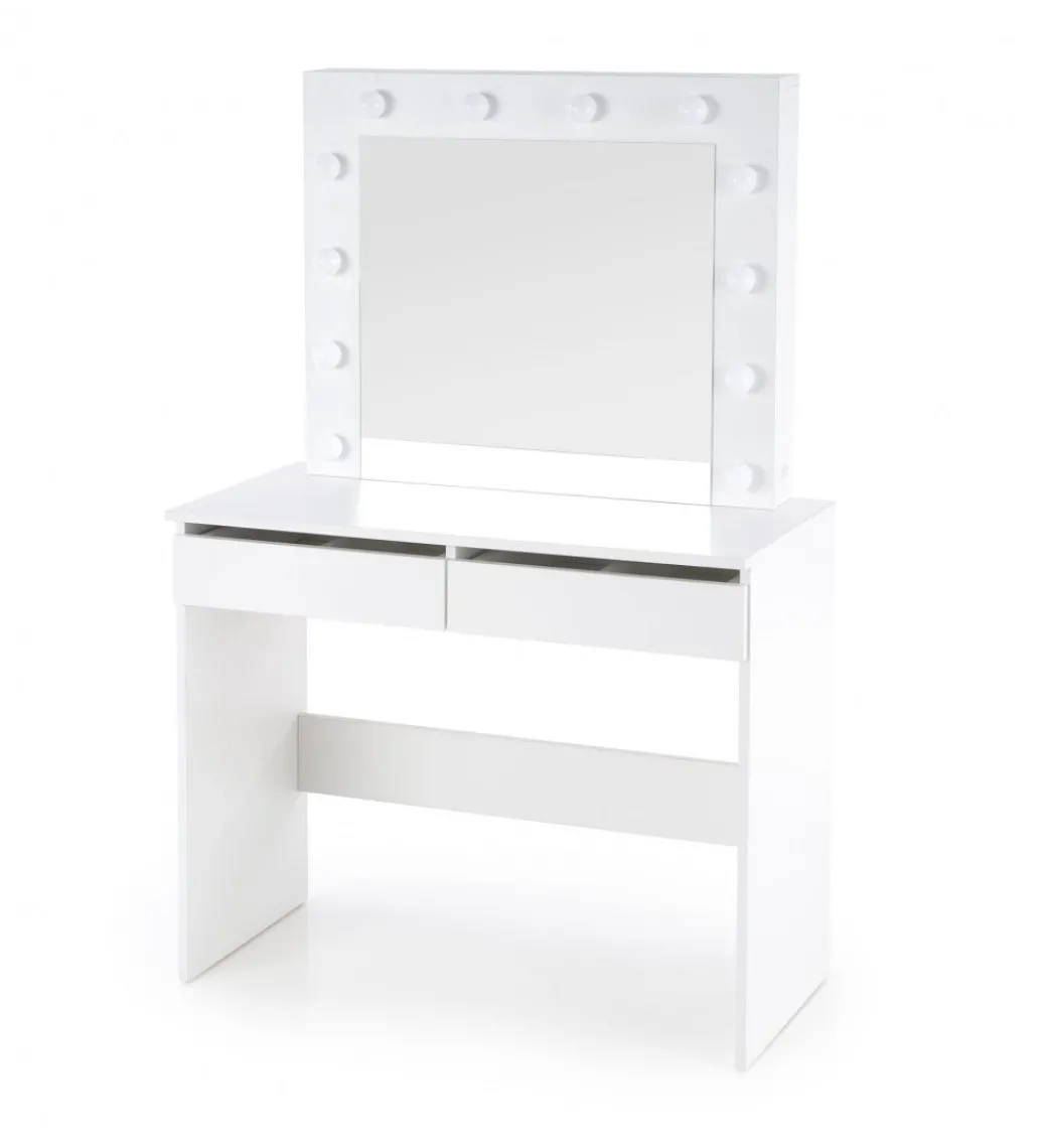 Toaletka HOLLYWOOD 94 cm biała z oświetleniem LED*Halmar