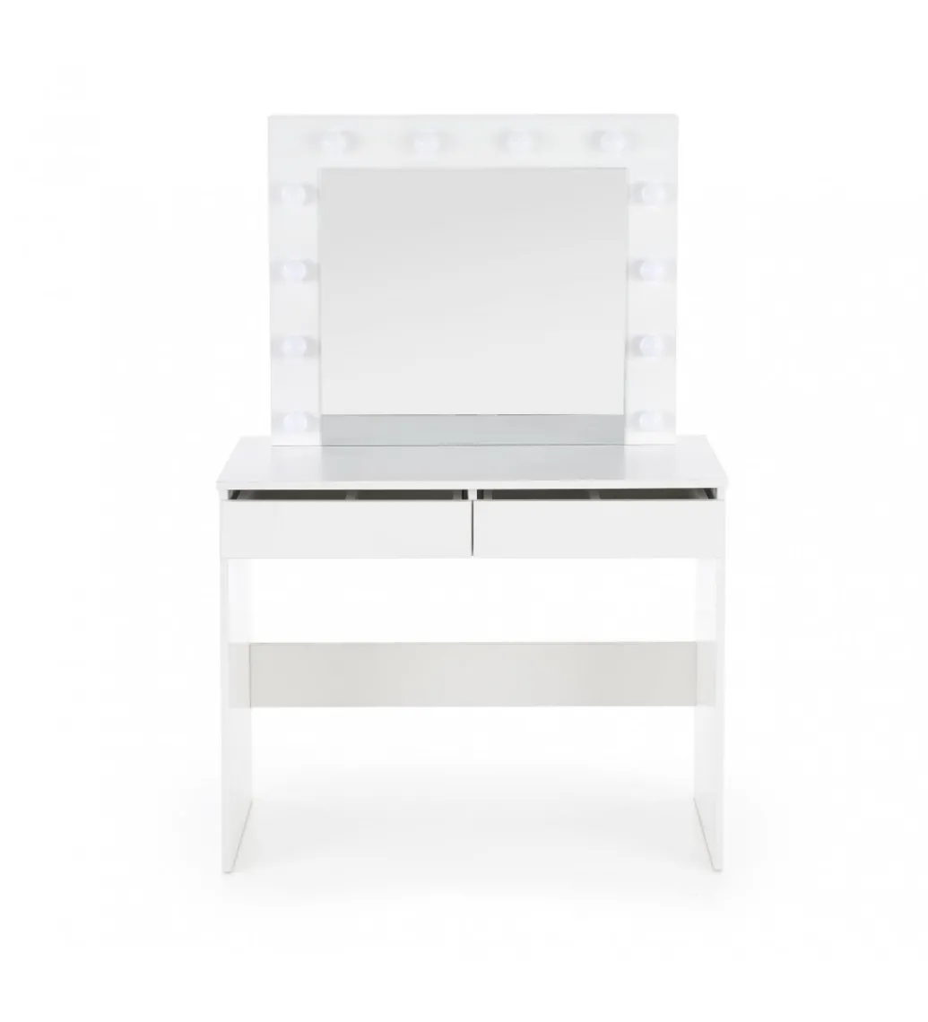 Toaletka HOLLYWOOD 94 cm biała z oświetleniem LED*Halmar