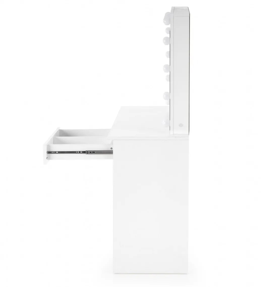 Toaletka HOLLYWOOD 94 cm biała z oświetleniem LED*Halmar