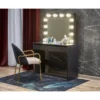 Toaletka HOLLYWOOD 94 cm czarna z oświetleniem LED*Halmar