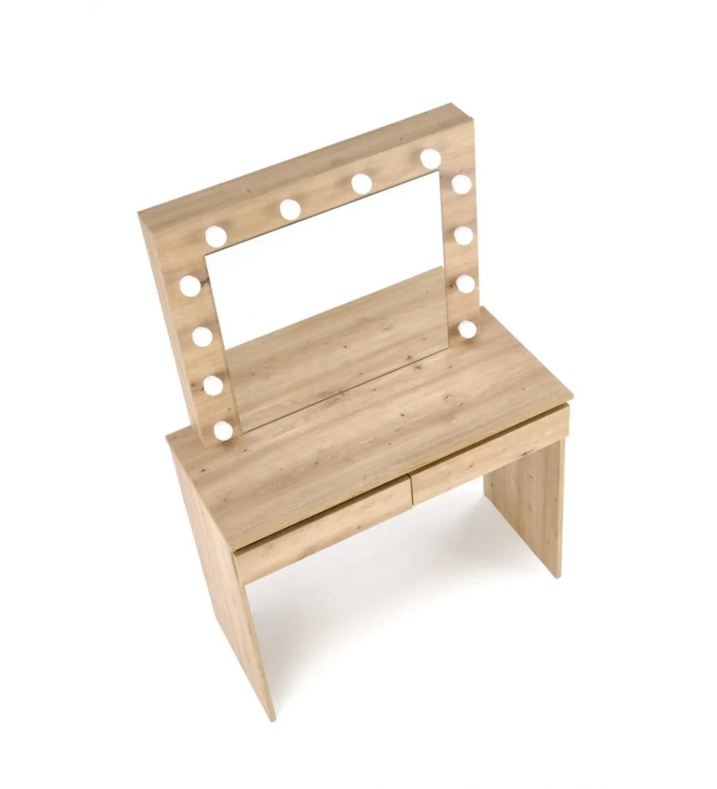 Toaletka HOLLYWOOD 94 cm dąb artisan z oświetleniem LED*Halmar Clearance