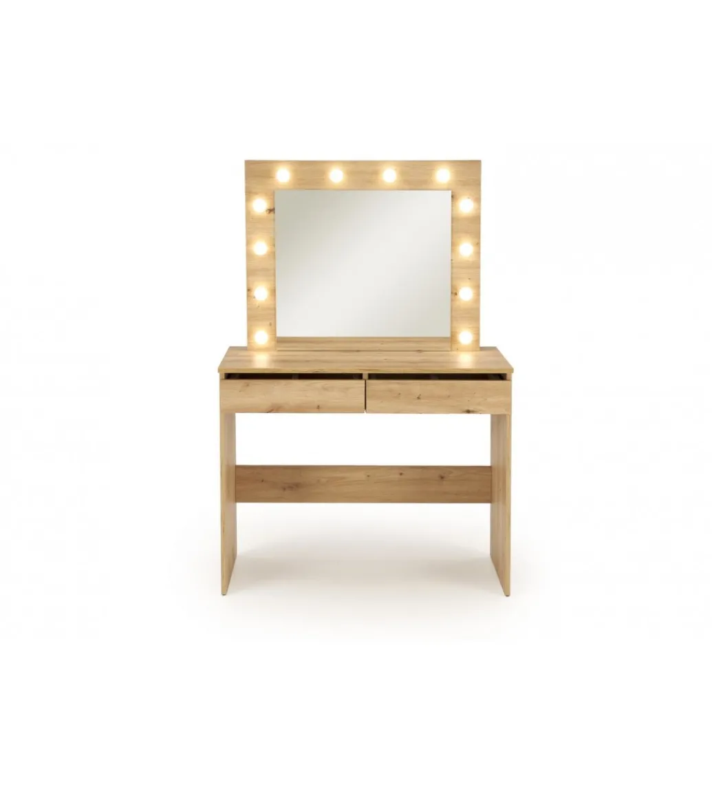 Toaletka HOLLYWOOD 94 cm dąb artisan z oświetleniem LED*Halmar Clearance